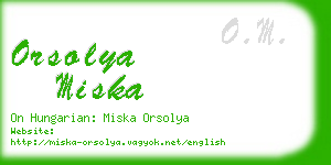 orsolya miska business card